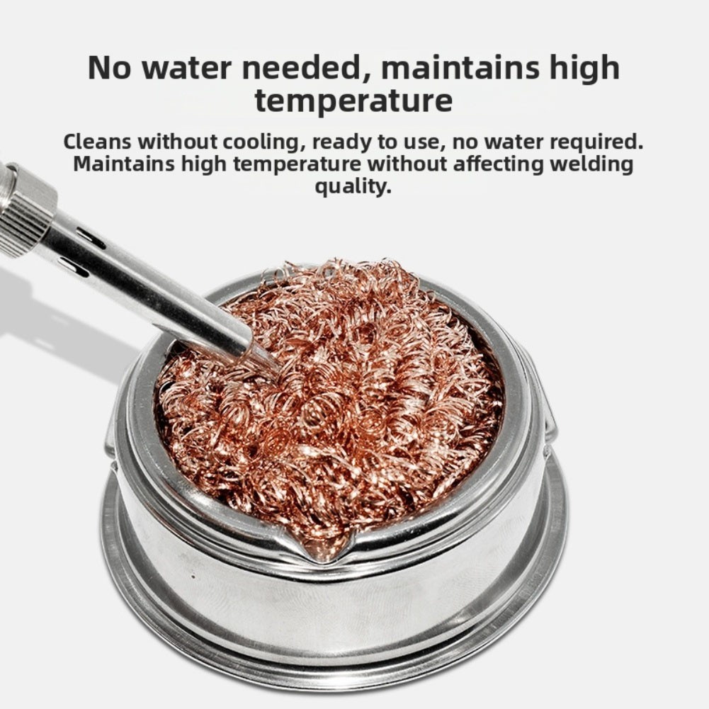 [BETL] 1PCS Solder Iron Tip Clean Ball Holder, Brass Wire Cleaner Sponge Ball Cleaner