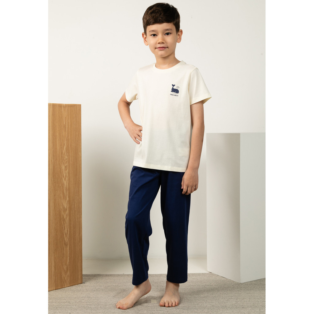 Skechers สเก็ตเชอร์ส ชุดเซทเด็ก Kids Home Wear 2 In 1 Knit Set - SL425K284-01WN