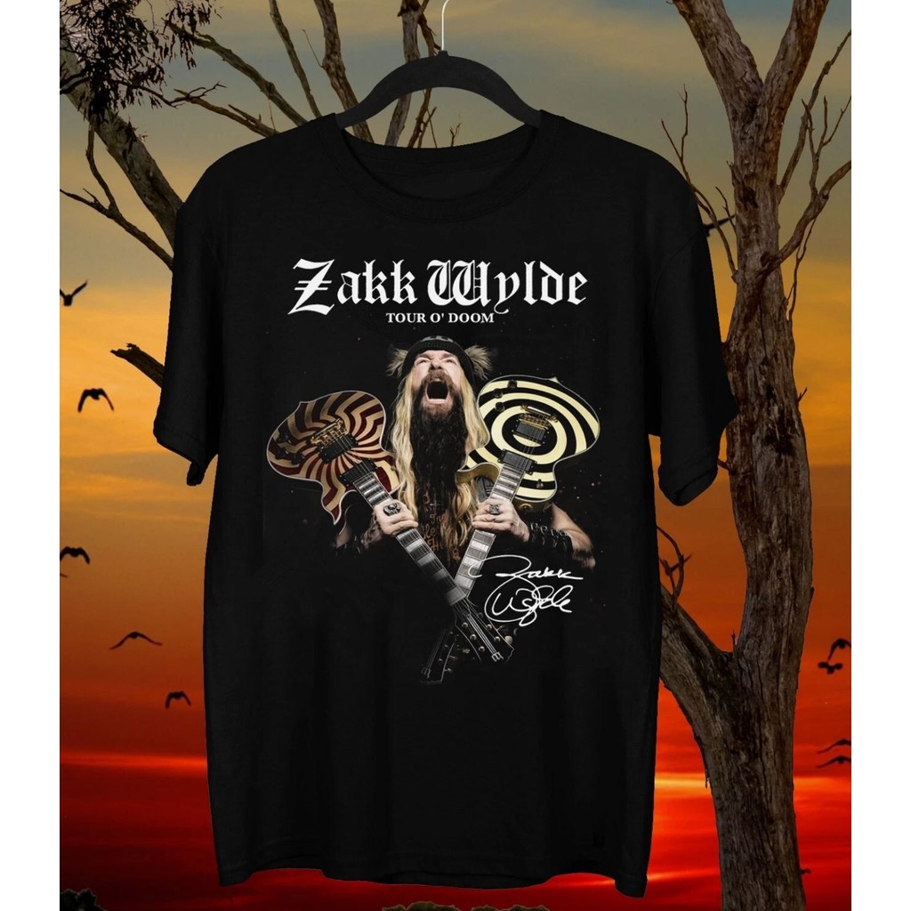 Zakk Wylde กีตาร์ผ้าฝ้าย Tee สําหรับพัดลม S ถึง 5Xl เสื้อยืด Retro ตลก Art Drawing Gamer อะนิเมะ