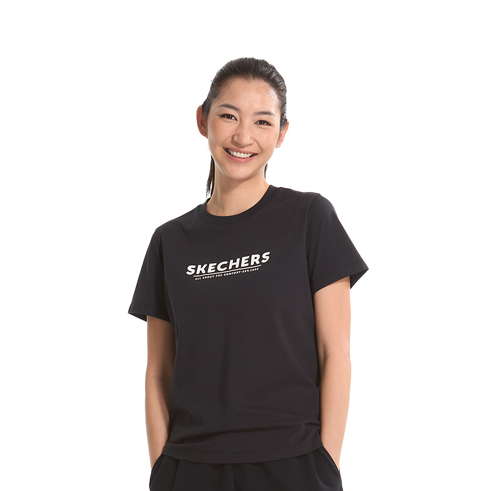 Skechers สเก็ตเชอร์ส เสื้อยืดแขนสั้นผู้หญิง Women Short Sleeve Tee Apparel - L125W048-0018
