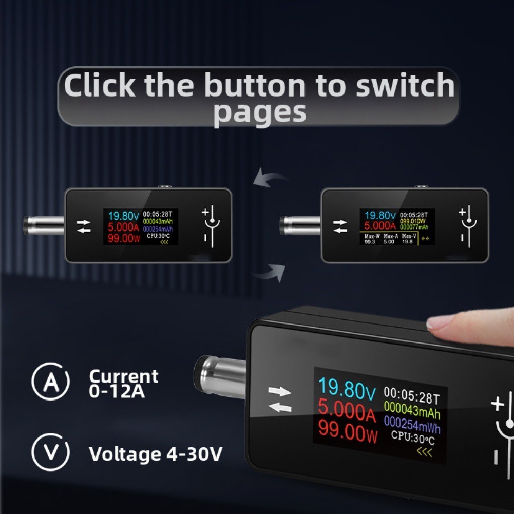 KWS-DC28 เครื่องทดสอบการชาร์จอินเทอร์เฟซปัจจุบันเครื่องวัดแรงดันไฟฟ้าเครื่องวัดพลังงาน