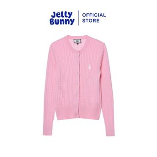 JELLY BUNNY เสื้อคาร์ดิแกนถักเคเบิ้ลปักลาย รุ่น B25WGWC016