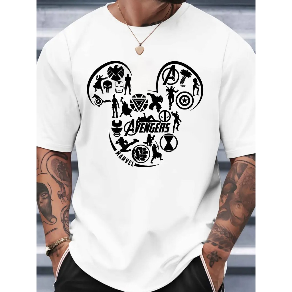 เสื้อยืด Disney Avengers, เสื้อยืดหัว, เสื้อยืดตัวละคร Avengers