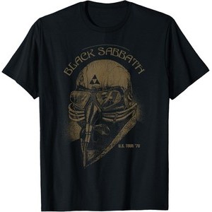 90s Casual Fashion Short Sleeve Black Sabbath Official US Tour 78 เสื้อยืด
