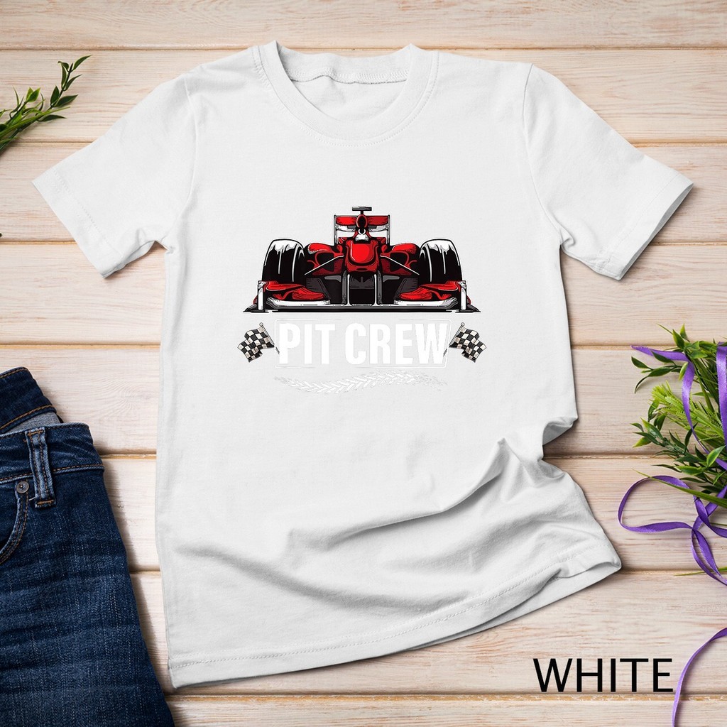 Race Car Party Pit Crew Car Racing Checkered Flag Racing เสื้อยืด Unisex