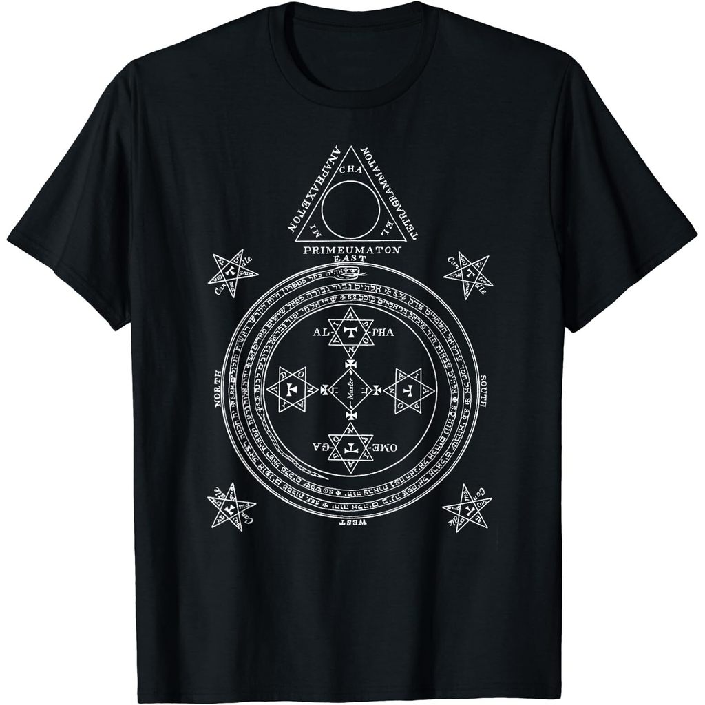 ใหม่ล่าสุด The Magical Circle Of King Solomon Sigil Goetia Circle T-Shirt