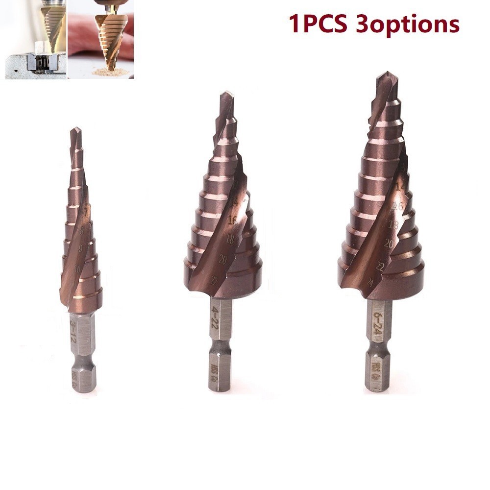 [ES] ❀M35 5% Cobalt Step Drill Bit 3-12 4-22 6-24 HSS-CO HSS Cone สว่านโลหะ