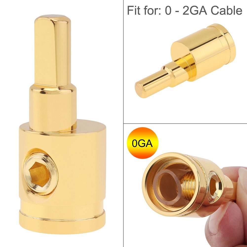 [ES] ❀Power และ Ground 1/0 Gauge ถึง 4 Gauge Pin AWG Power Wire Reducer เครื่องเสียงรถยนต์ Amp