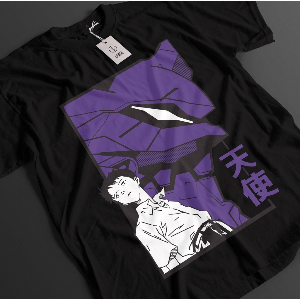 Neon Genesis Evangelion เสื้อ Shinji Tshirt Eva Unit Top Misato Asuka Anime Tee