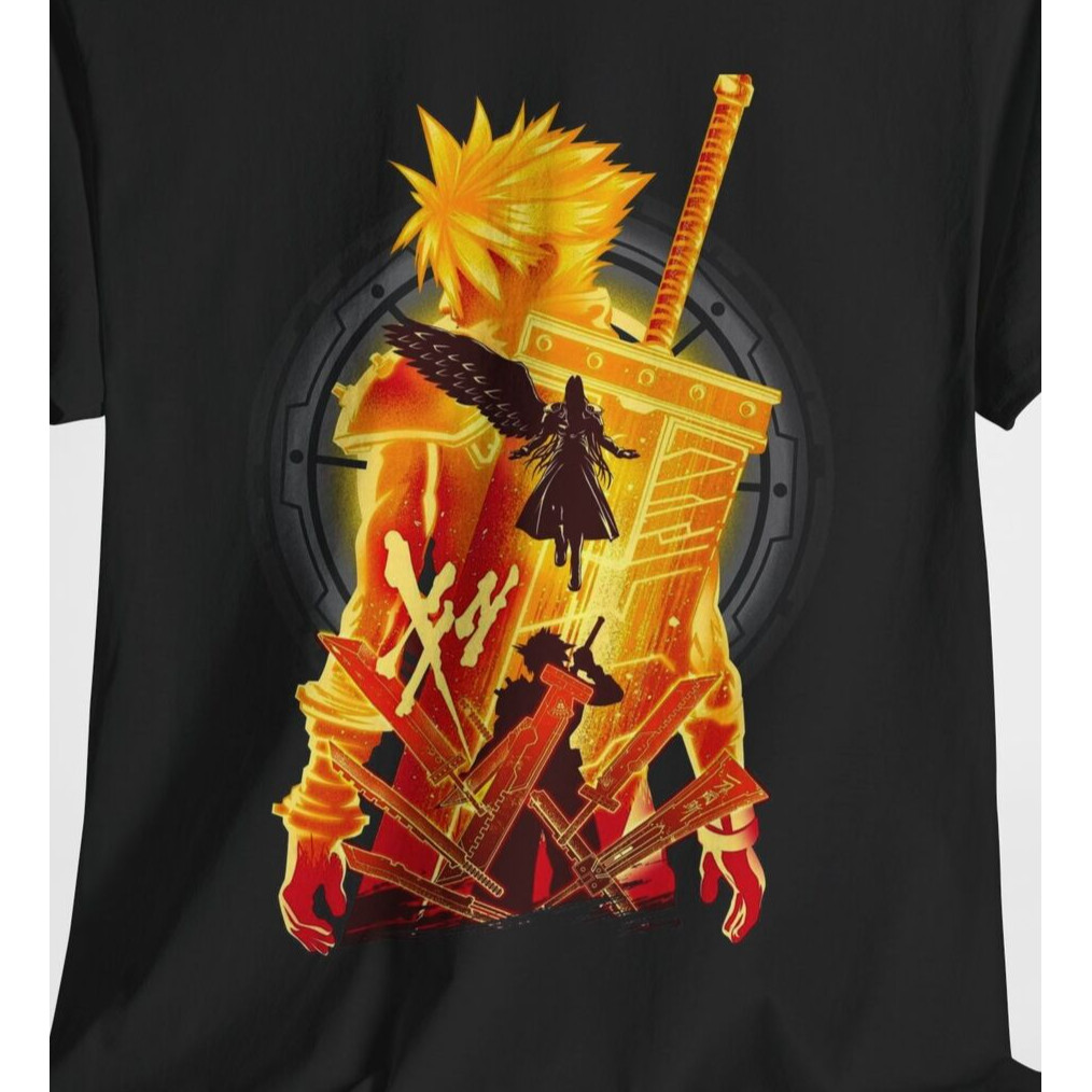 เสื้อยืดแฟนตาซี กราฟิกวิดีโอเกม JRPG คอปก เป็นของขวัญสำหรับเกมเมอร์