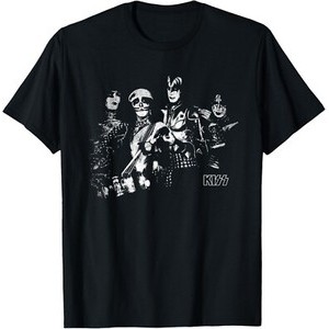 Kiss - Darkness T-Shirt ใหม่ขายร้อน Retro Funny Art Drawing Gamer อะนิเมะ