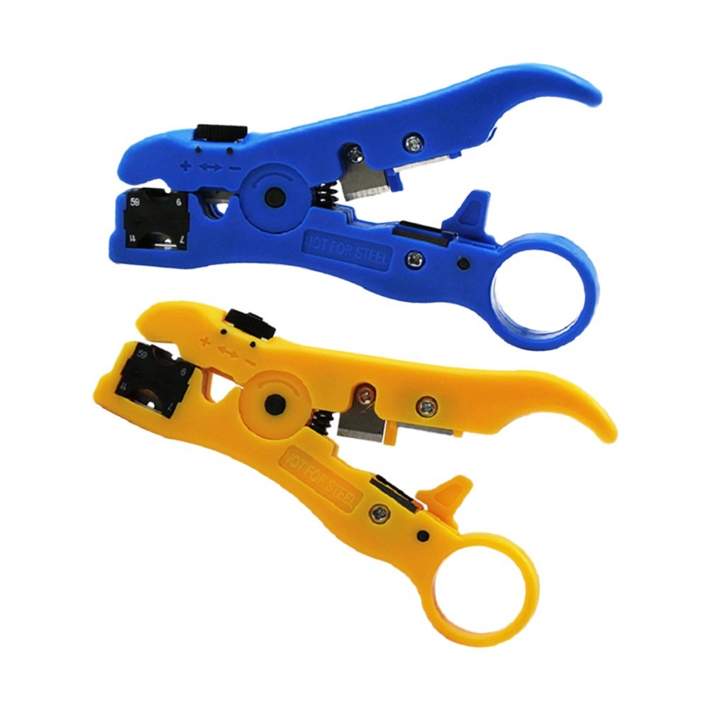 Bestshe1.th❤️Cable Stripper เครื่องตัด Striper สําหรับ Rg-59 Rg-6 Rg-11 ไฟฟ้าปอกเครื่องมือ