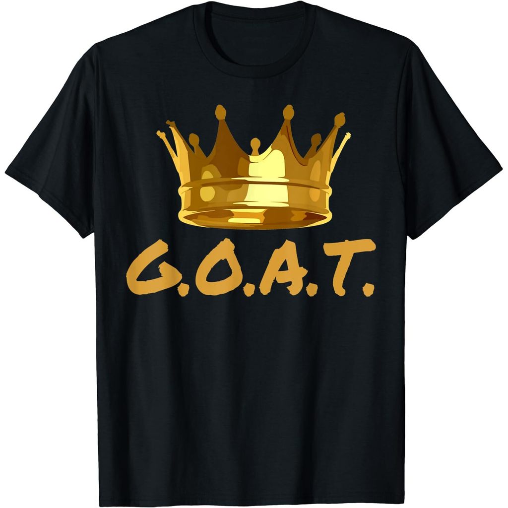 ใหม่ล่าสุด Funny Crown Greatest Of All Time Goat เสื้อยืด
