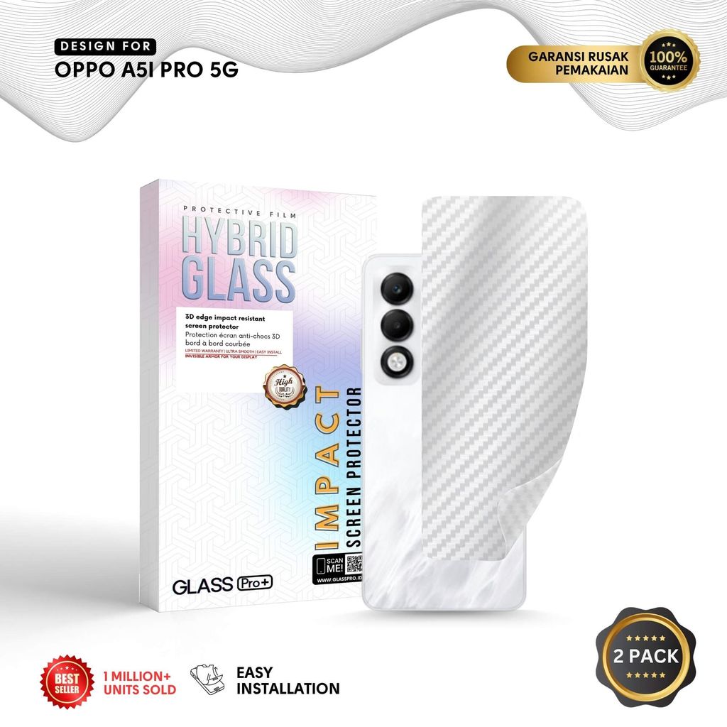 GLASS PRO OPPO A5I PRO 5G - ฟิล์มกันรอยหลัง Fiber Guard - ป้องกันรอยขีดข่วน