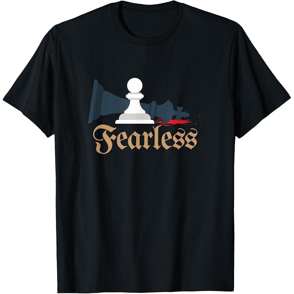 Fearless Chess Player Smart Funny Chess Lover เสื้อยืด