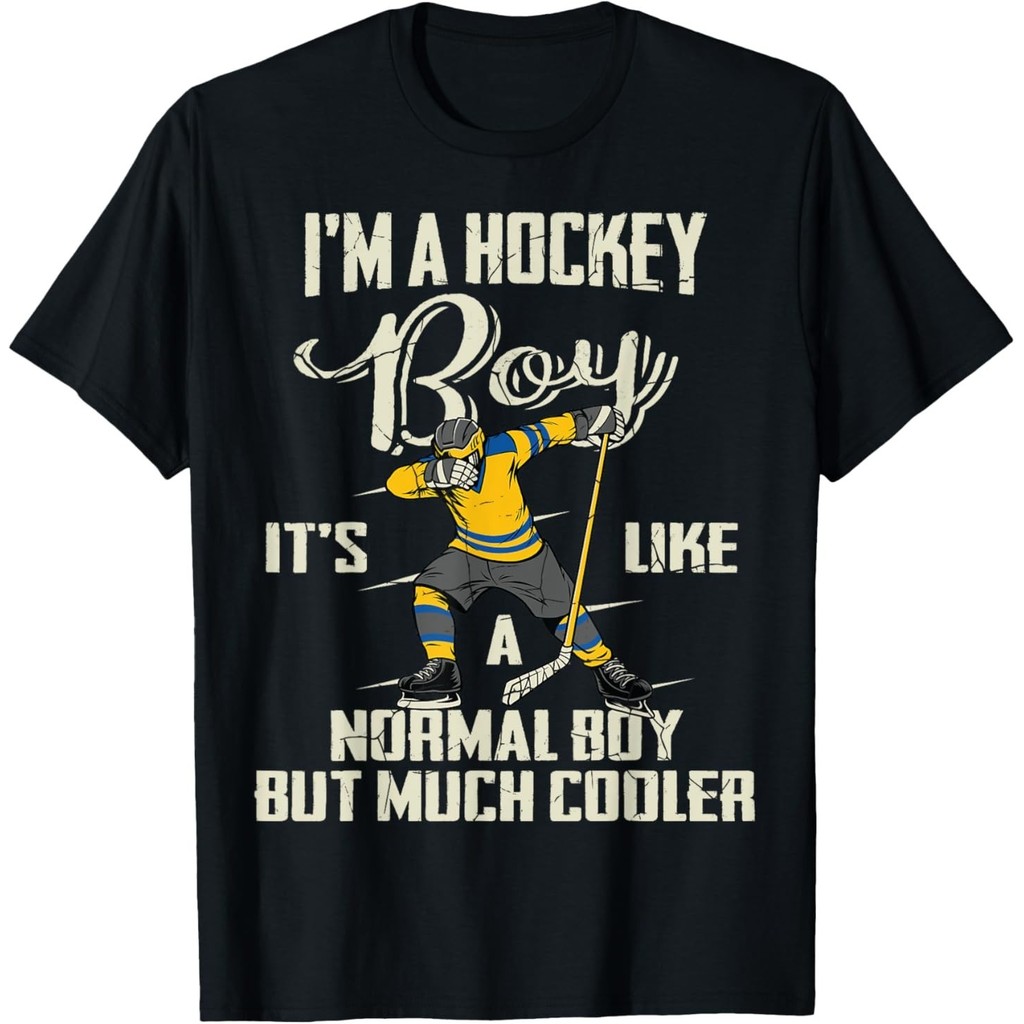 Hockey Boy ตลก Dabbing Player เสื้อ Bzr เสื้อยืด