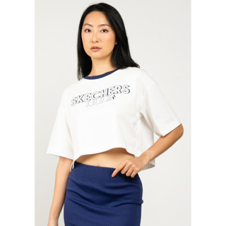 Skechers สเก็ตเชอร์ส เสื้อยืดแขนสั้นผู้หญิง Women Skechers A…