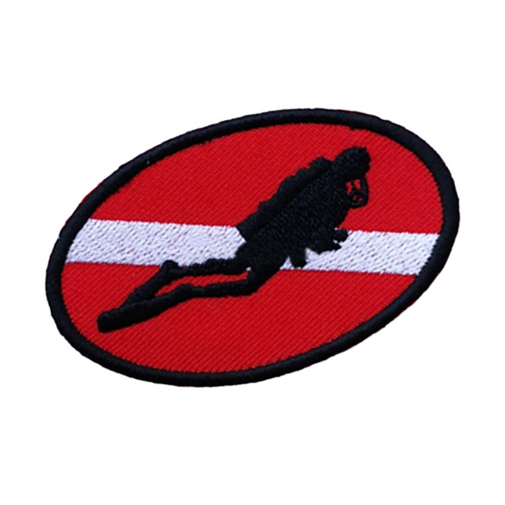 สต็อกReady Stock Dive Flag Badge Patch Scuba Dive Iron On ปัก Dive Flag Patch