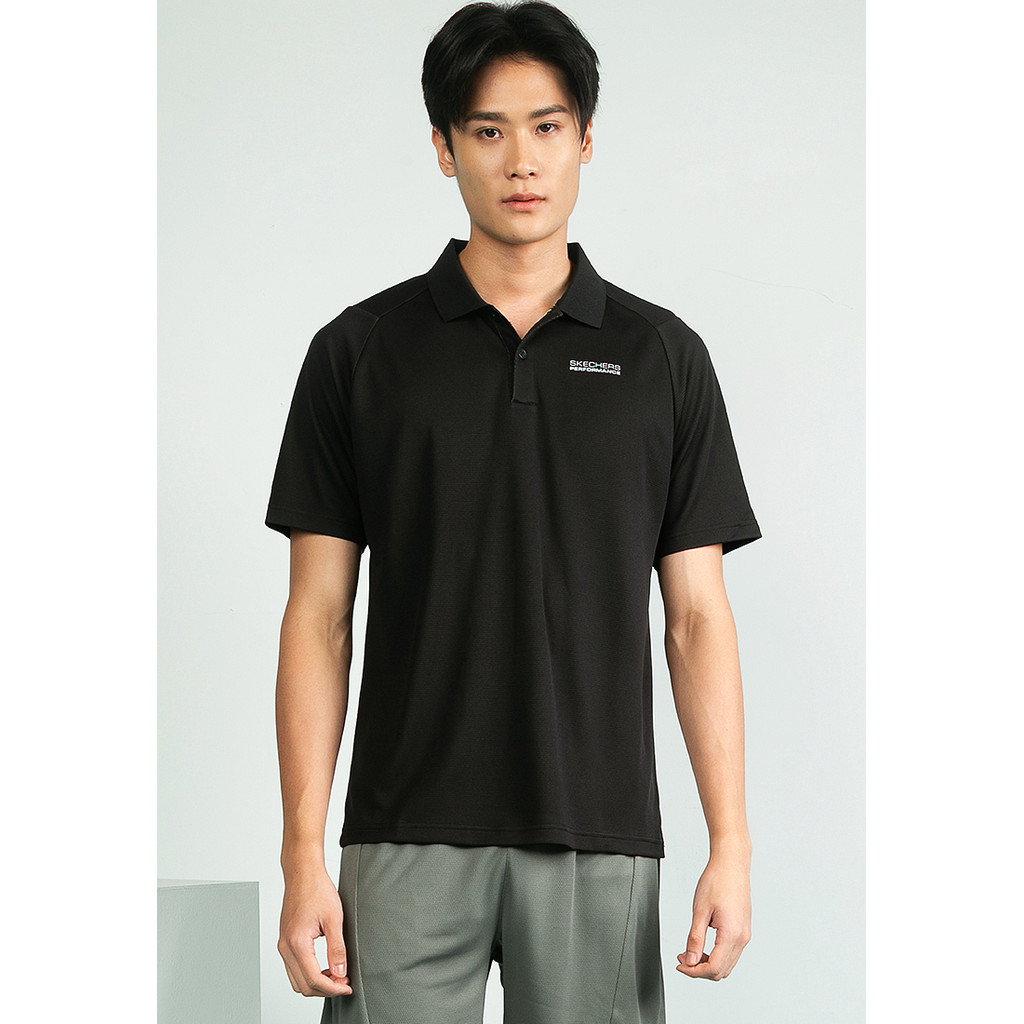 Skechers สเก็ตเชอร์ส เสื้อโปโลผู้ชาย Men Walking Performance Polo Tee - SP325M363-0018
