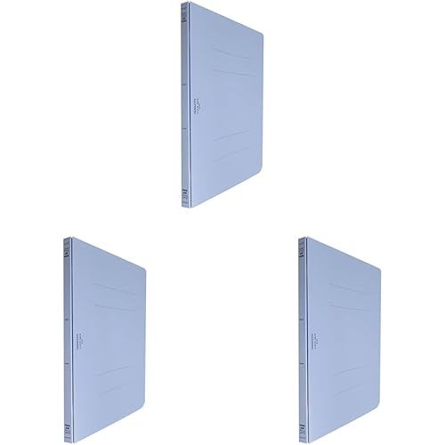 KOKUYO Flat File, PP cover, plastic binding, 2 hole, A4 150 sheets, blue F-H10B x 3