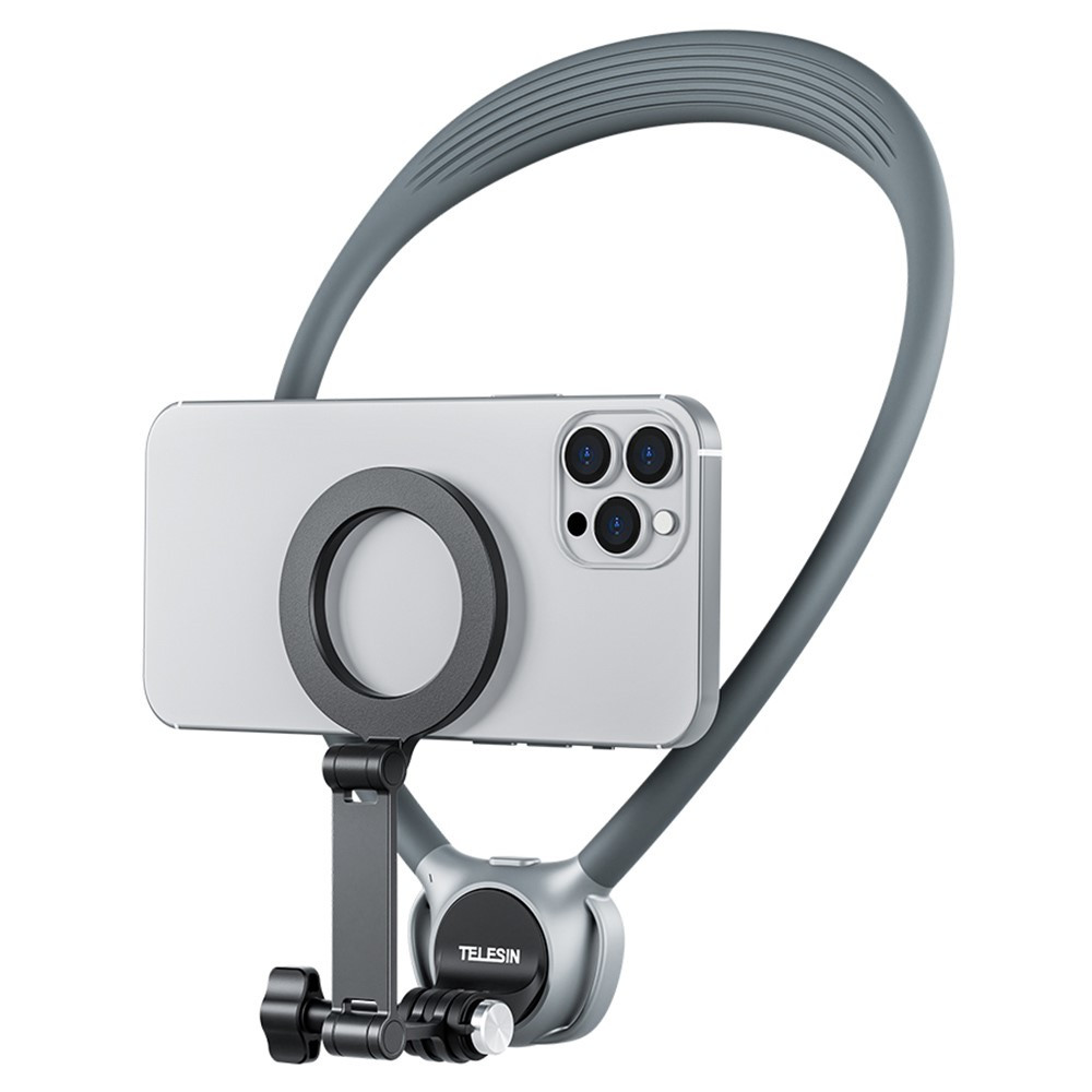 ORI TELESIN ที่วางโทรศัพท์แบบคล้องคอ HP พร้อมที่วางโทรศัพท์แบบแม่เหล็ก - P2-HNB-02-GY