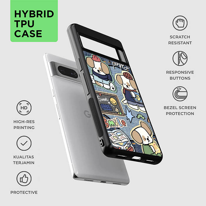 ลูกสุนัขน่ารัก Back To School AB4733 Softcase Hardcase Google Pixel 10 9 9A 8 8A 7 7A 6 6A 5 5A 4 4A