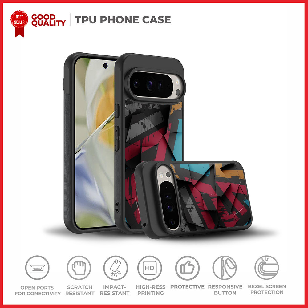 กรณีปลอก Google Pixel 10 9 8 7 6 5 A Pro XL พับ Cool 3D Graffiti บทคัดย่อ AH0534 Custom N6