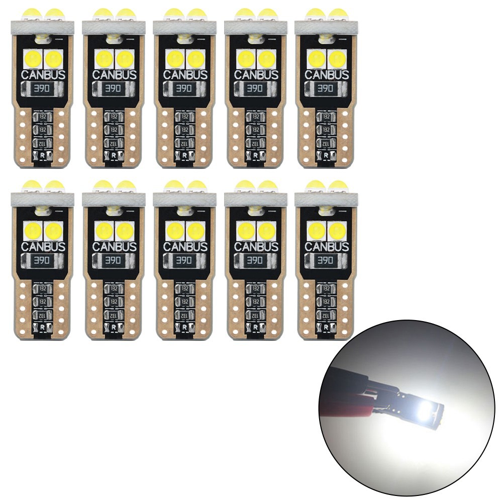 TRSBX❤️สําหรับ T10 LED 6 สําหรับไฟจอดรถ SMD ภายในหลอดไฟสีเหลืองอําพันสีขาว