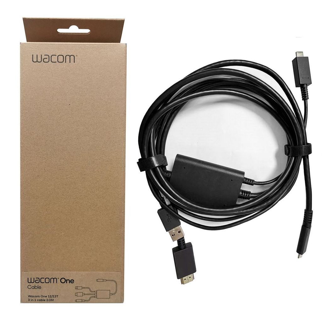 Wacom ACK4490602Z 3-in-1 Cable for Wacom One 12 / One 13 touch
