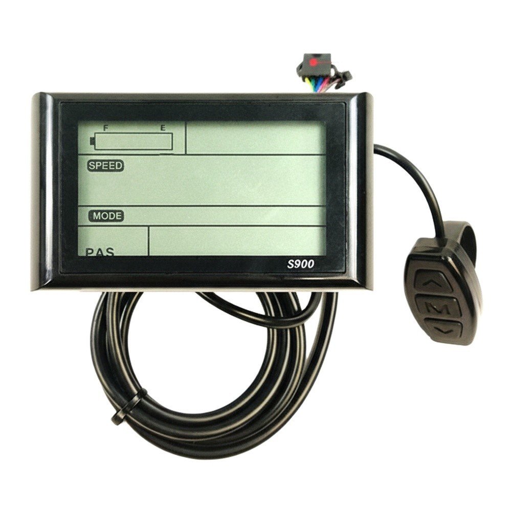 [YAFEXHM]จอแสดงผลจักรยานไฟฟ้า LCD-S900 Dashboard SM Connector พร้อมสายไฟ LED (36V/48V)