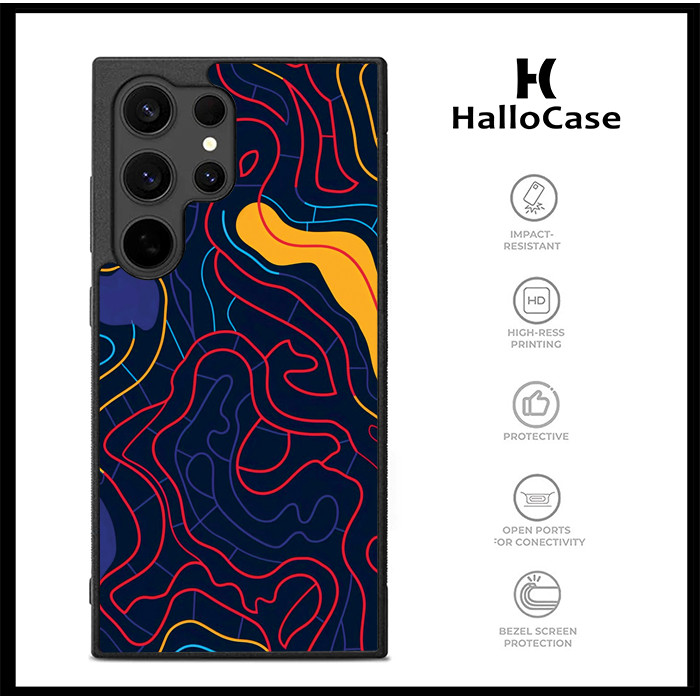 ปลอกเคส HP Samsung Galaxy S25 S24 S23 S22 S21 FE Edge Plus Ultra 5G Line Art HC467