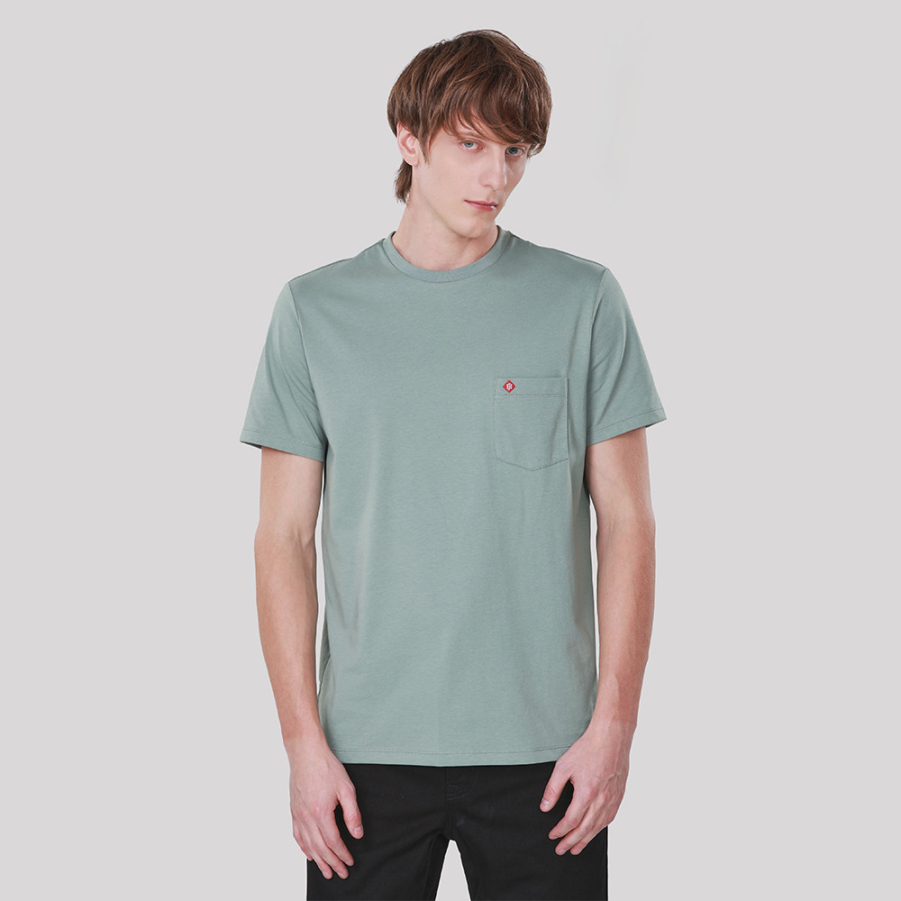 John Henry เสื้อยืดผู้ชาย ทรงเข้ารูป รุ่น JH F425MTSSM18 - สีเขียว