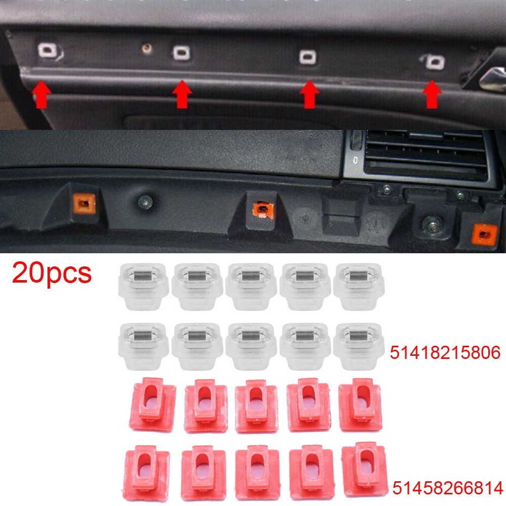 [C1O] 20x ภายในรถสําหรับ Dash Trim Moulding คลิปสําหรับ BMW 3 Series E46 E90 E91