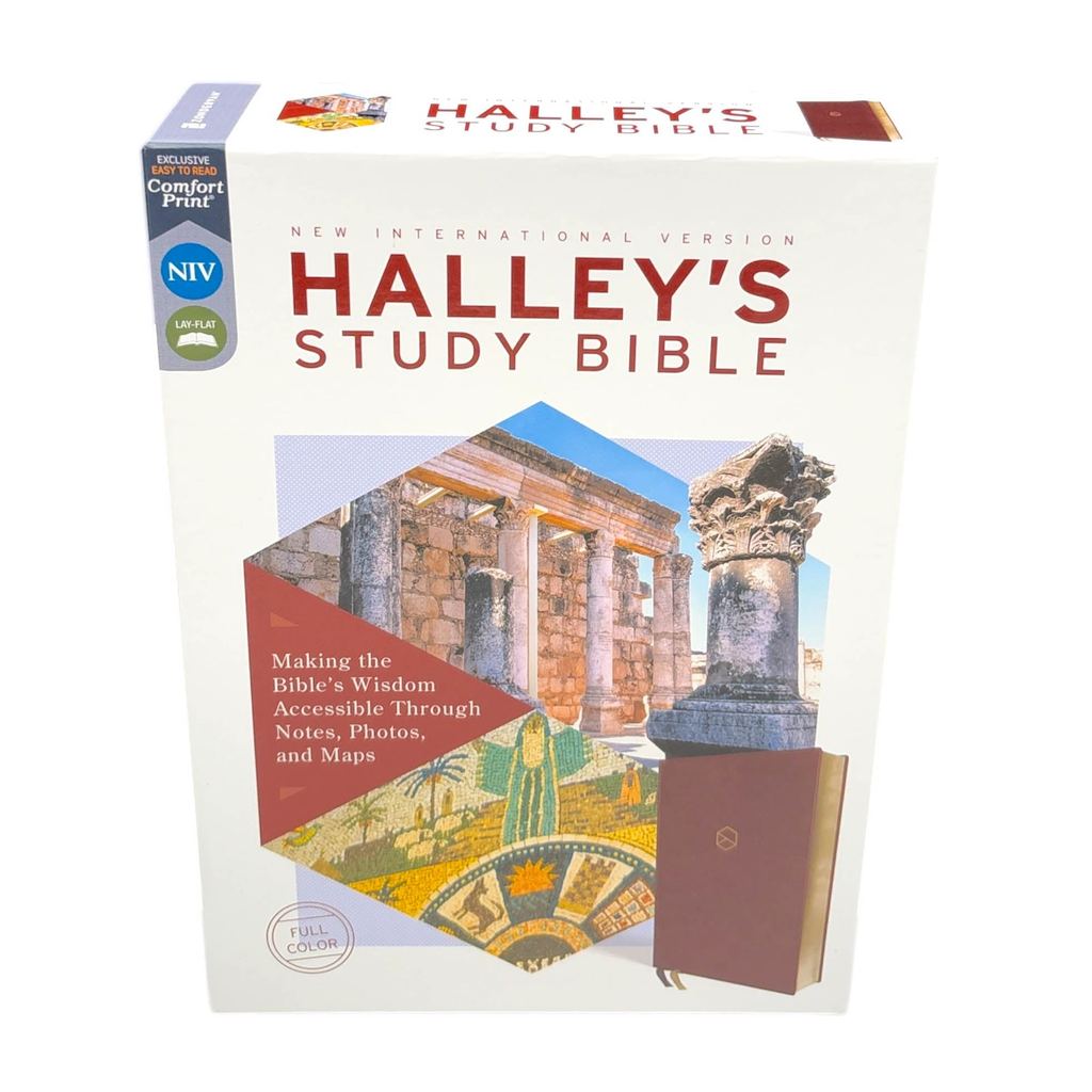 (BX) NIV, HALLEYS STUDY BIBLE (BURGUNDY, LEATHERSOFT)