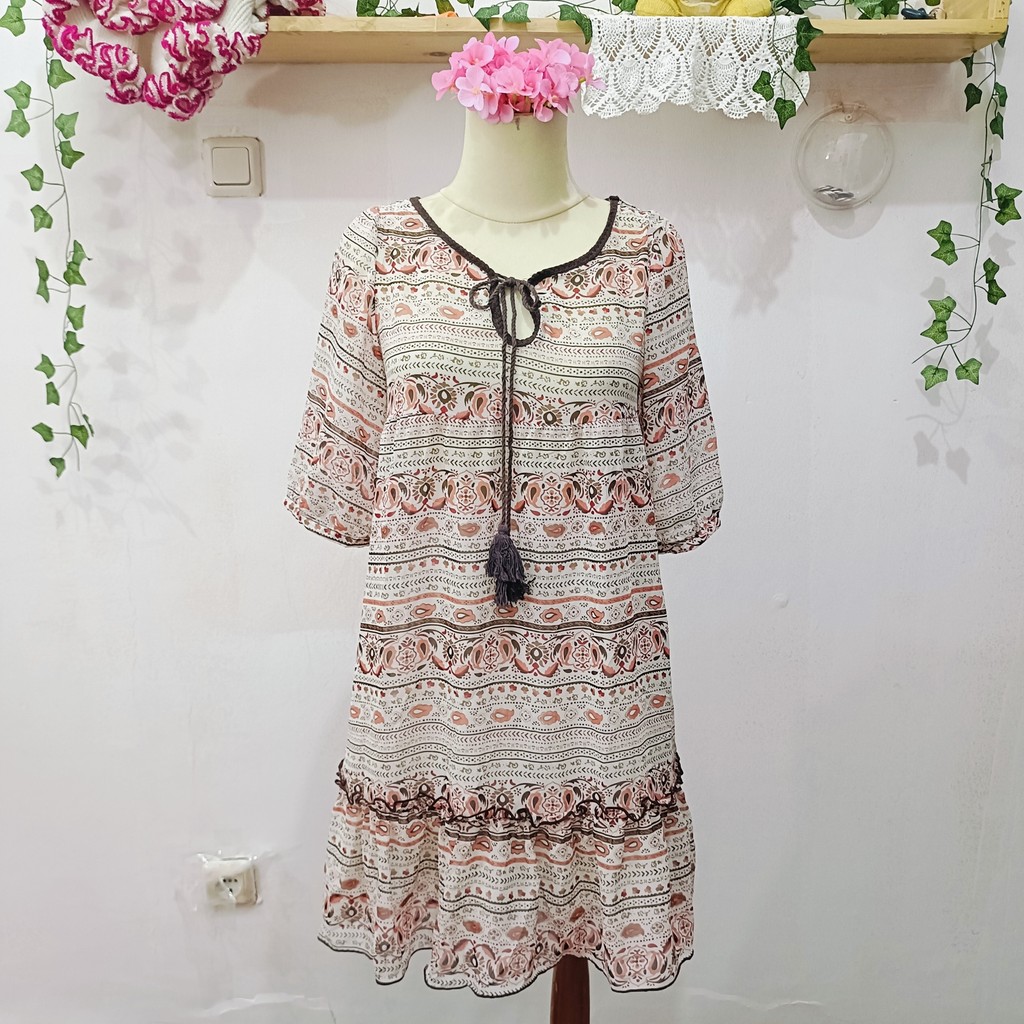 Boho Mori Kei Tunic Harajuku Natural Folk Dress Top