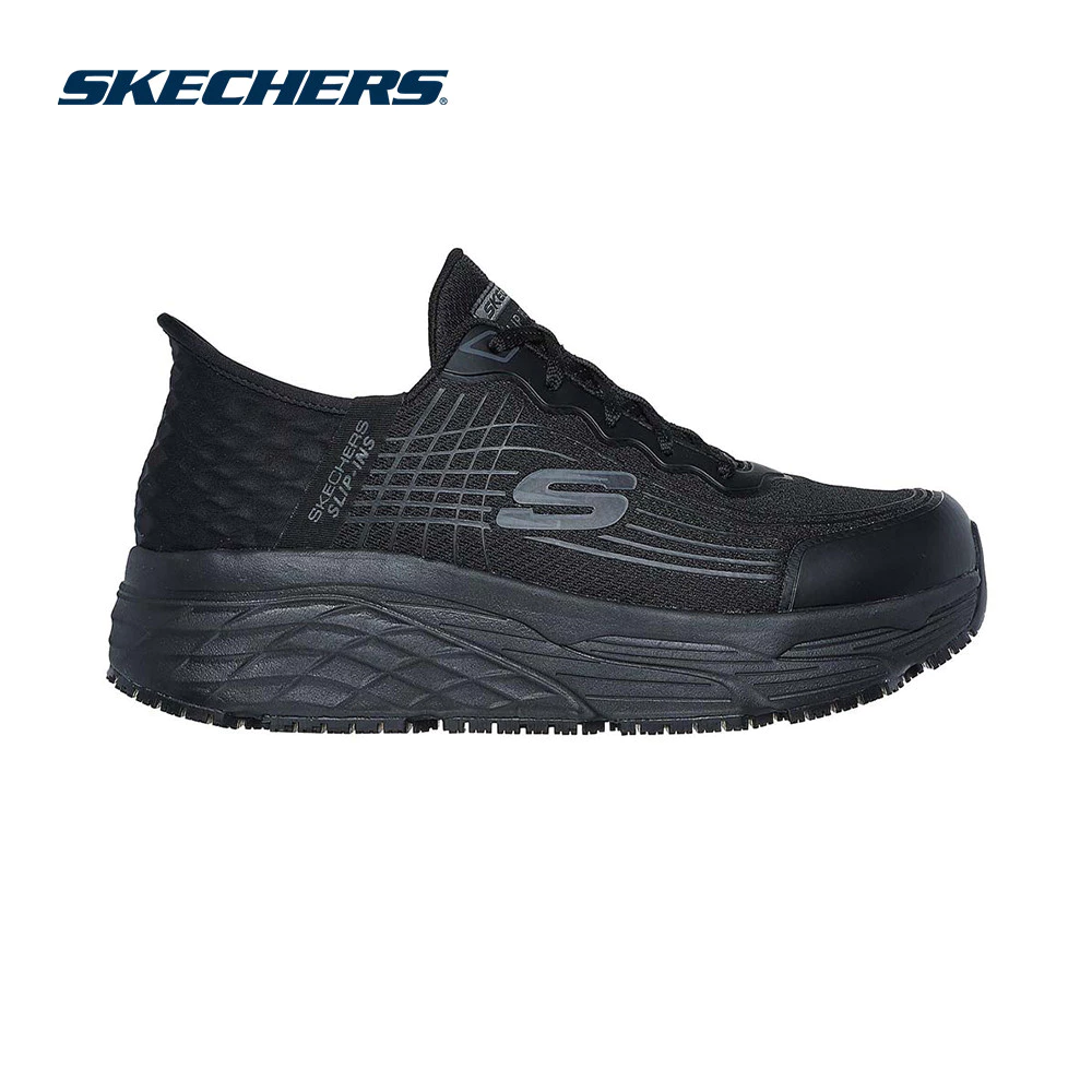 Skechers สเก็ตเชอร์ส รองเท้าทำงานผู้ชาย Men Work Max Cushioning Elite SR Remmal Work Shoes - 200231-BLK