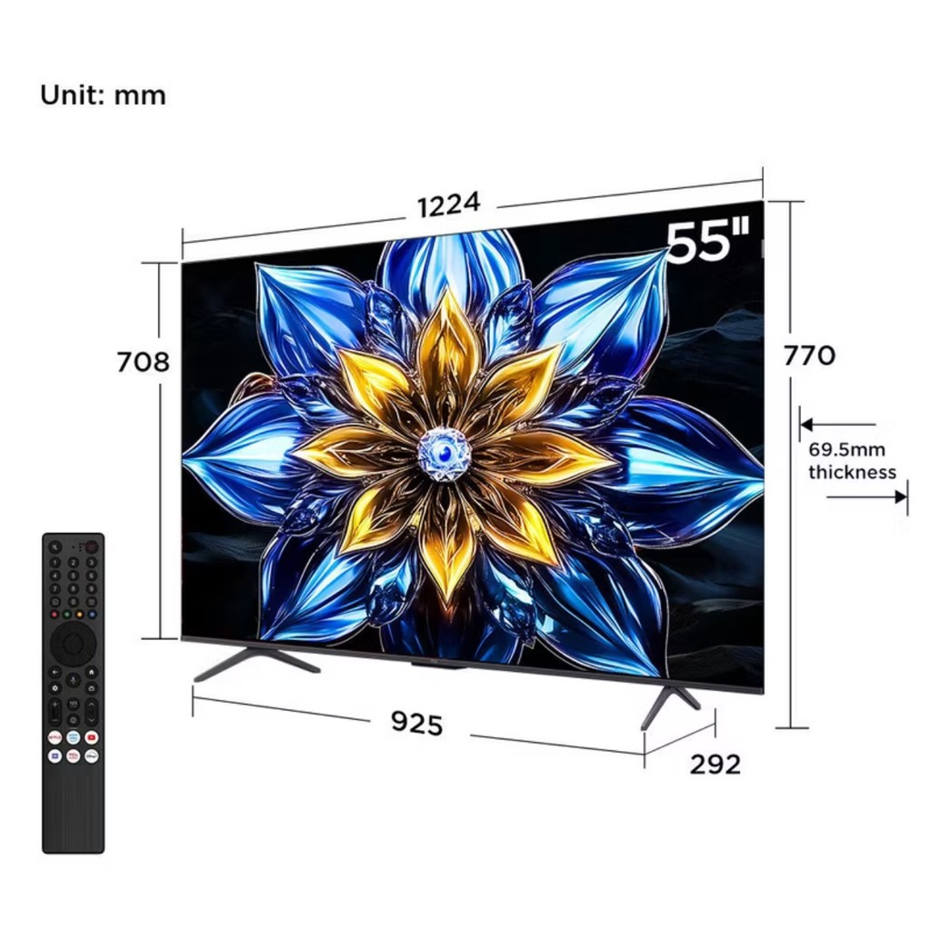 TCL สมาร์ททีวี รุ่น 55T8C (QLED) ขนาด 55 นิ้ว