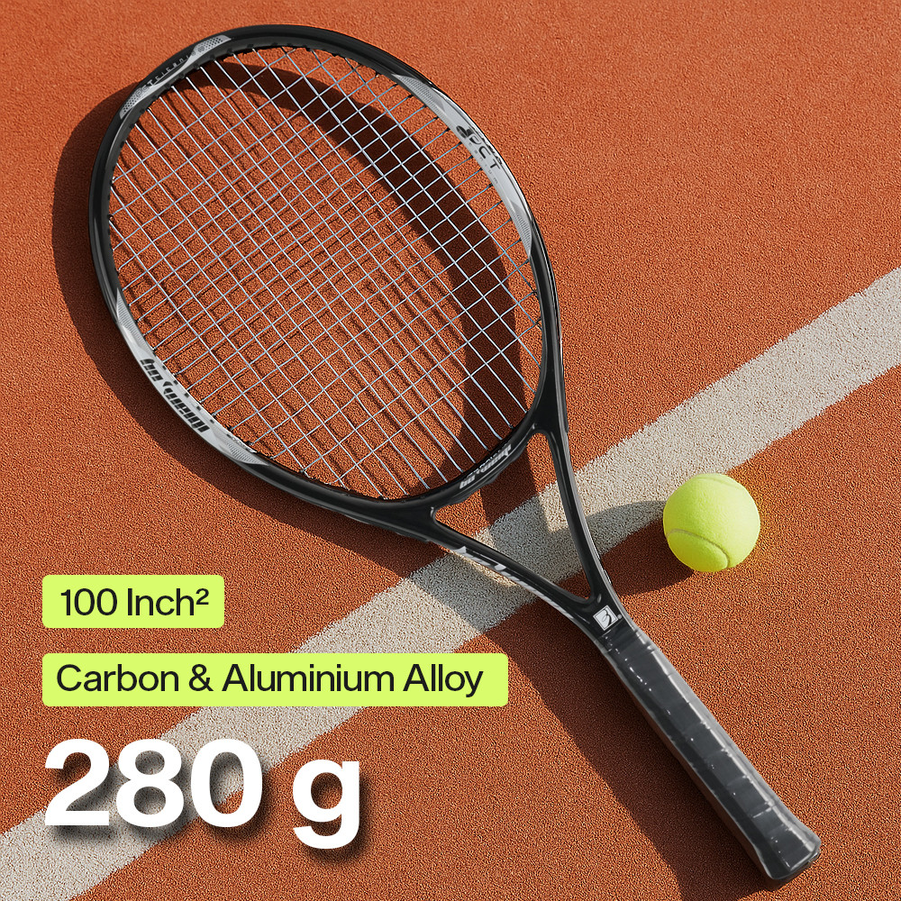 BO WEIQ ไม้เทนนิสอลูมิเนียมอัลลอยด์คาร์บอน 100sq 16x20 280g - B-280