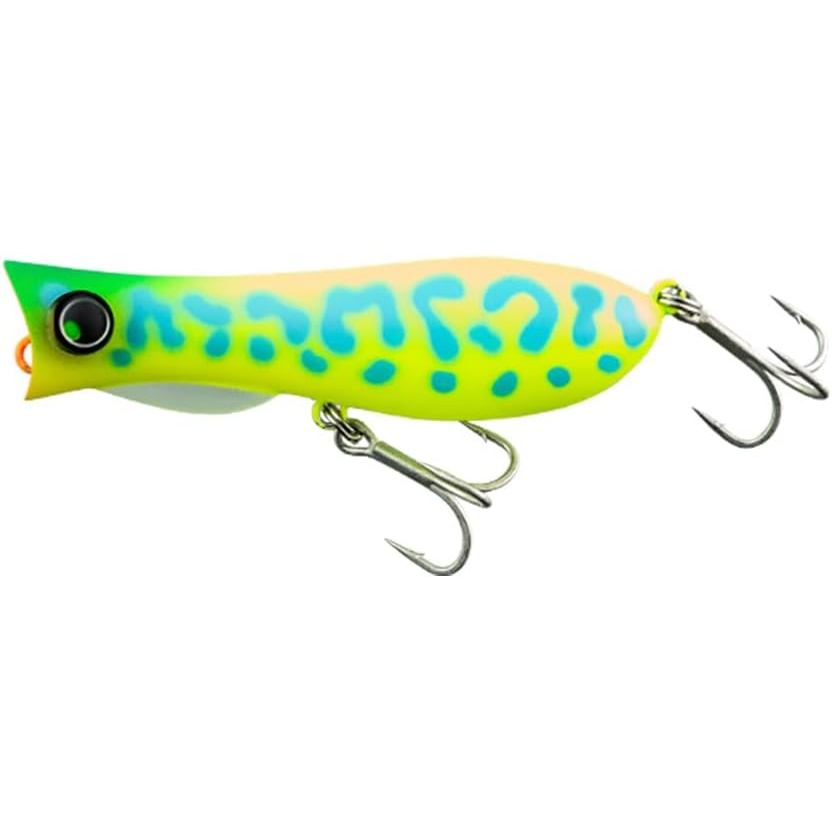 JACKALL Bleeker Toppy (Breaker Toppy) 67F Floating Topwater Popper Lure - 67mm (2.6in) – Multi-Color