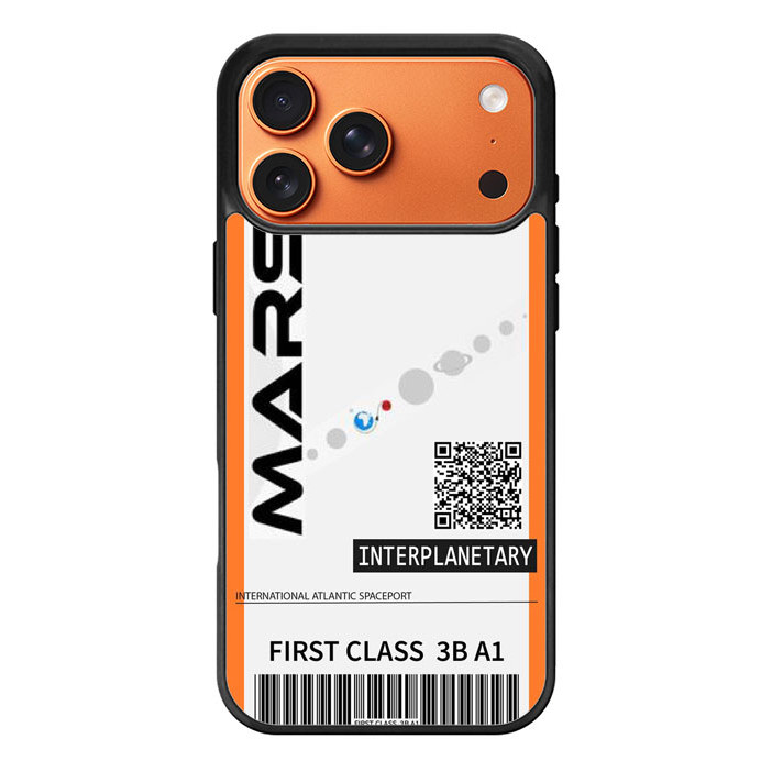 IPhone 17 16 16e 15 14 13 12 11 Pro Max Plus Mini Space Travel Ticket Art Case Cover