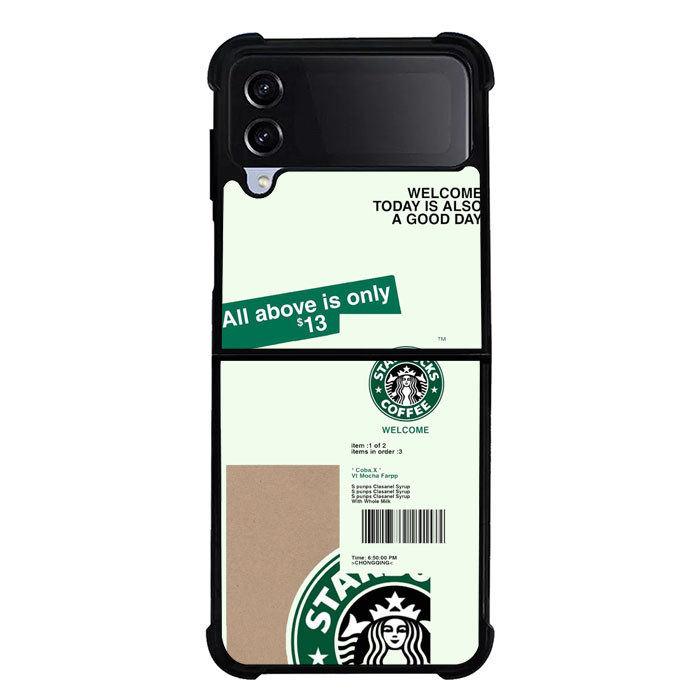 Samsung Galaxy Z Flip 7 6 5 4 3 Retro Green Coffee Case Cover