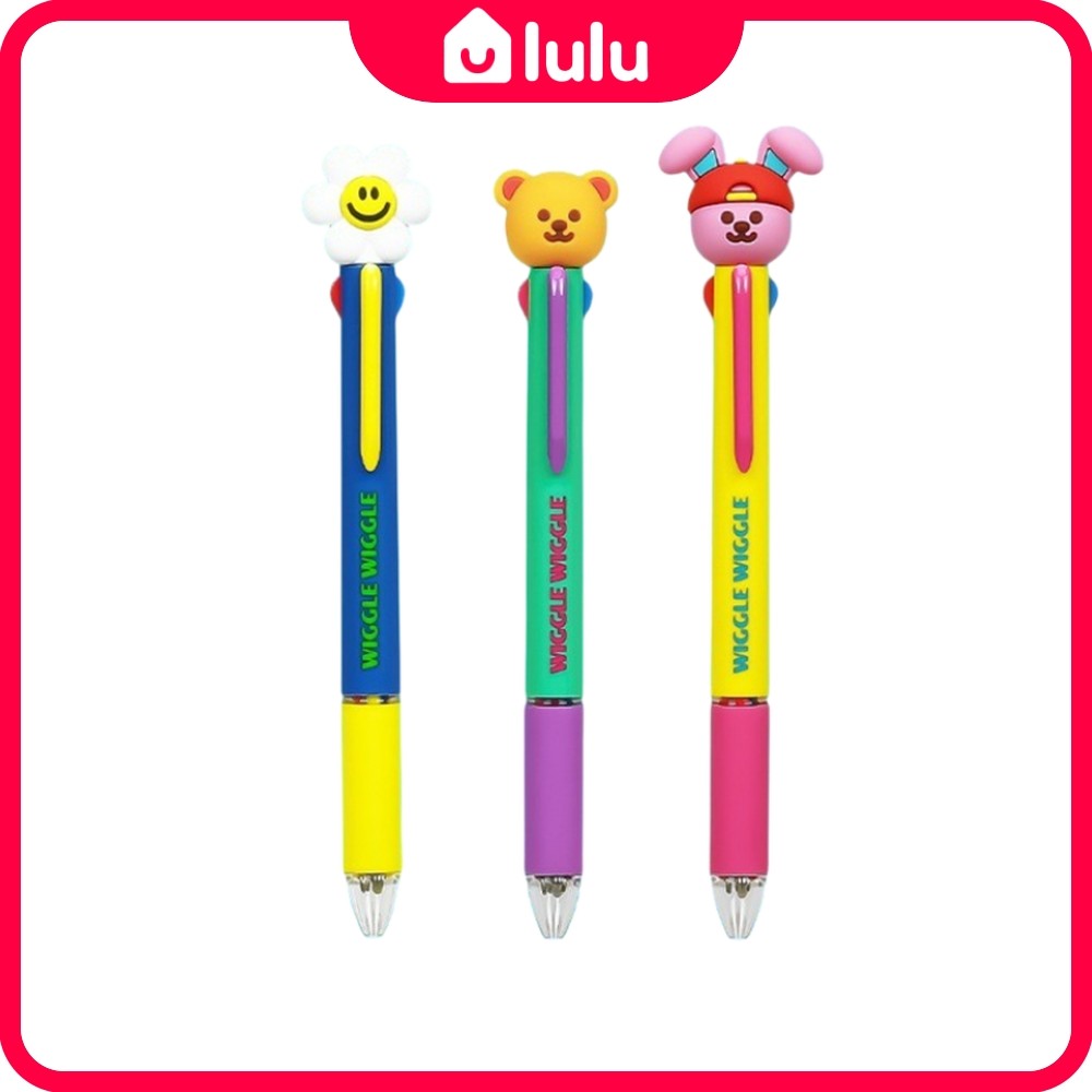 <Wiggle Wiggle> FIgure 4 Color Multi Pen (Smile We Love / Wiggle Bear / Little Play Bunny)