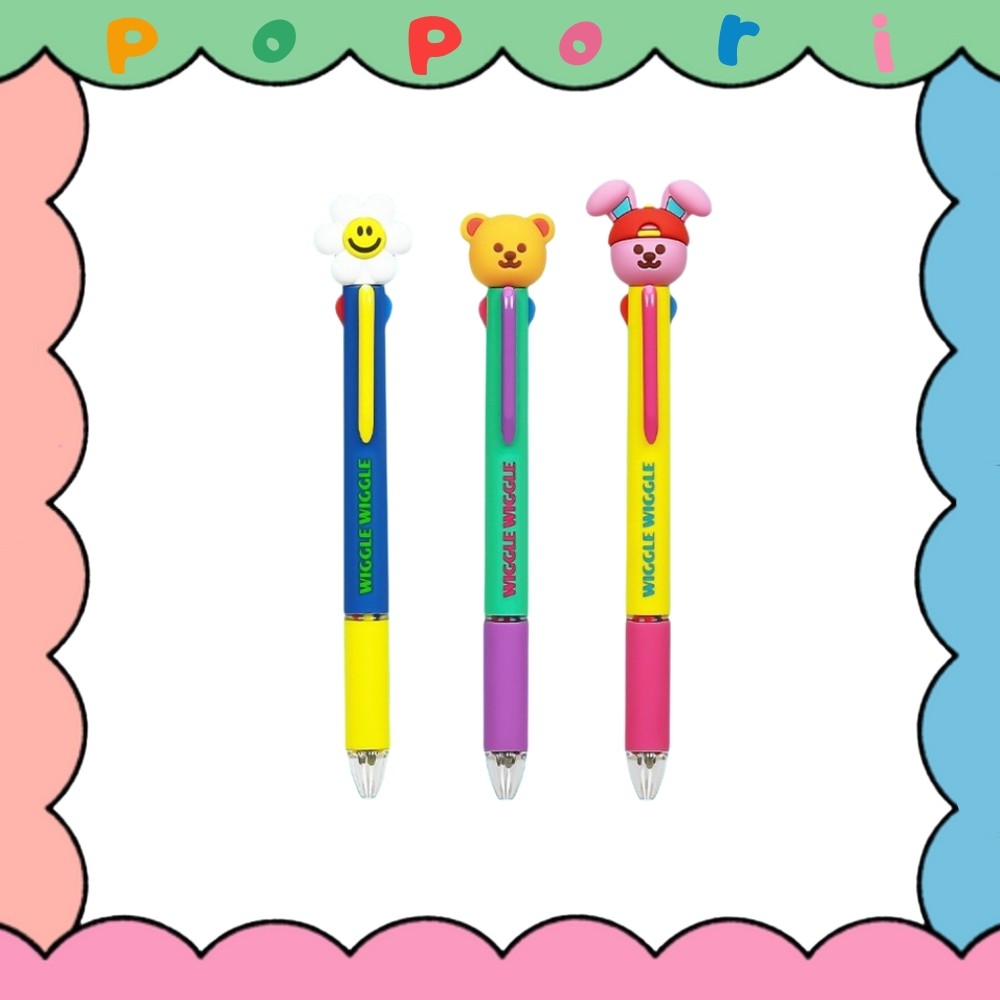 <Wiggle Wiggle> FIgure 4 Color Multi Pen (Smile We Love / Wiggle Bear / Little Play Bunny)