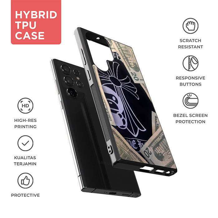 Chrome Hearts Dollar AB4736 Casing Samsung Galaxy S25 S24 S23 S22 S21 S20 S10 Ultra Plus FE Edge Lit
