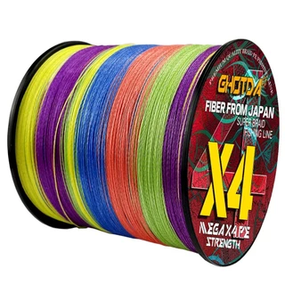 เชือกตกปลาคาร์พ 100 เมตร ไนลอนหลายเส้น ความหนาแน่น 10-80 LB ทนทาน สาน 4 ด้าย