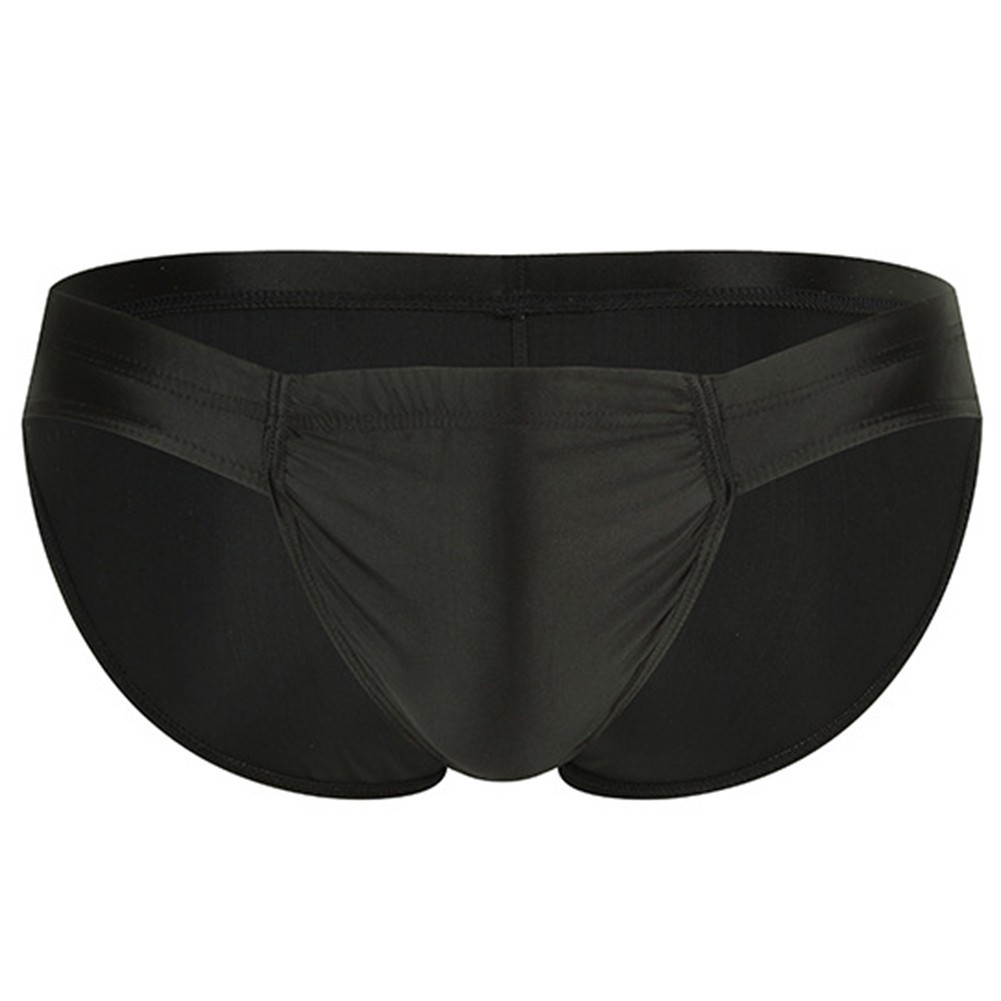 ⭐สินค้าใหม่⭐Men Oil Shiny Glossy Low Waist Briefs Breathable Underwear Panties Underpants ราคา ถูกที่สุด ดีลบีเคเค แกลเลอรีภาพที่ 9