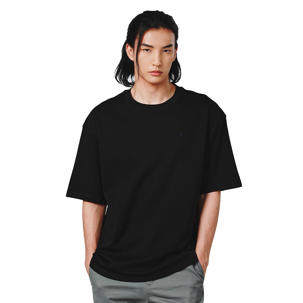 John Henry เสื้อยืดผู้ชาย ทรงหลวม รุ่น JH F625MTSOV13 - สีดำ