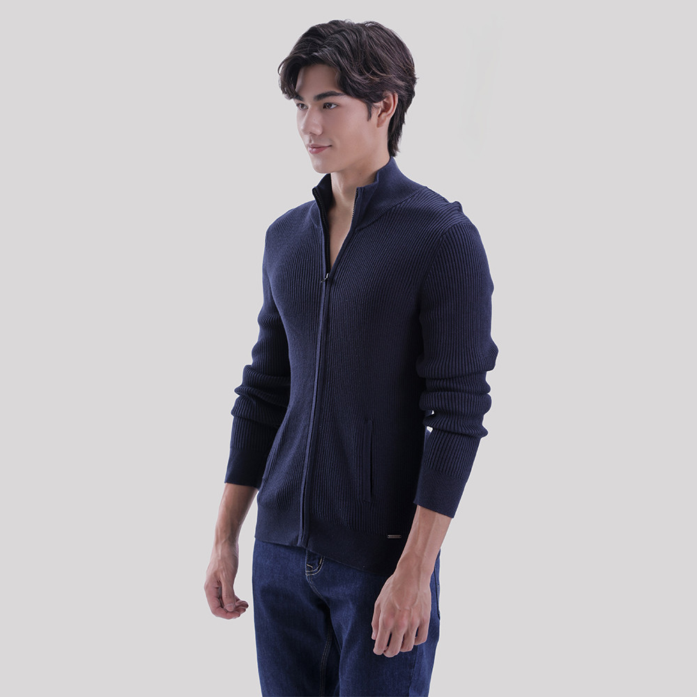 John Henry เสื้อแจ็คเก็ตผู้ชาย ทรงเข้ารูป รุ่น JH F625MJKSM14 – สีกรมท่า ราคา ถูกที่สุด ดีลบีเคเค แกลเลอรีภาพที่ 2