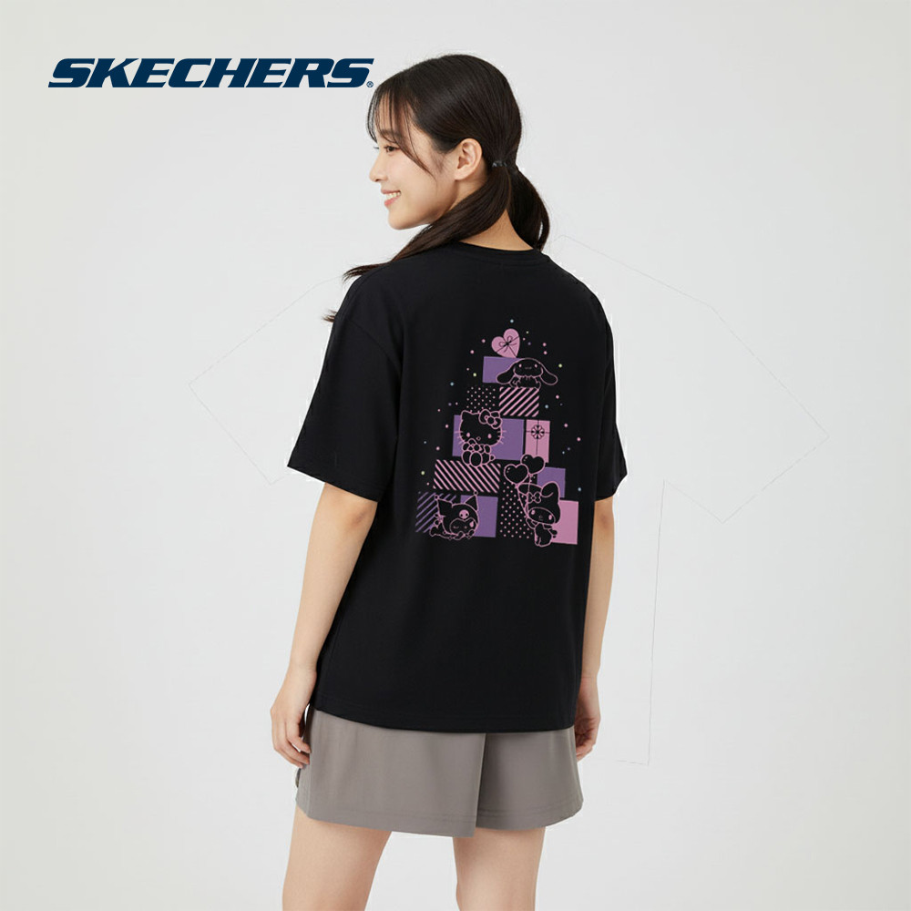 Skechers สเก็ตเชอร์ส เสื้อยืดแขนสั้นผู้หญิง Women Sanrio Character Short Sleeve Tee - SL425W647-0018