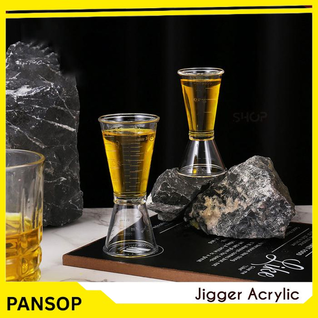 ถ้วยพลาสติก TRANSPARKING JIGGER SUGAR MEASURING - 10/20 ML, ไม่มี BUBBLEWRAP จัดส่งฟรี